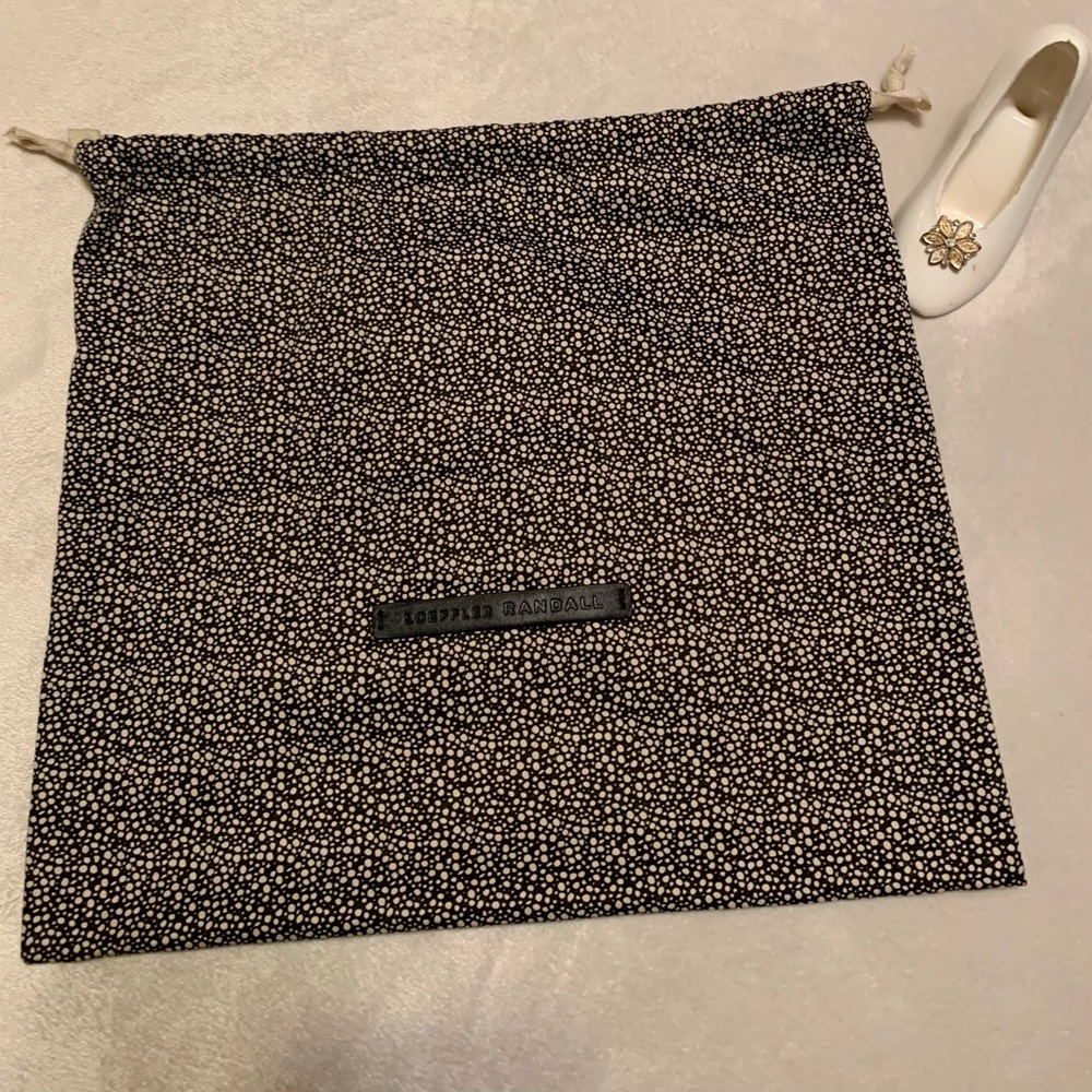 LOEFFLER RANDALL brown mid sized drawstring dust bag VVGUC++
